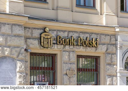 Krakow, Poland -22.06.2022- Pko Polish Bank In Krakow