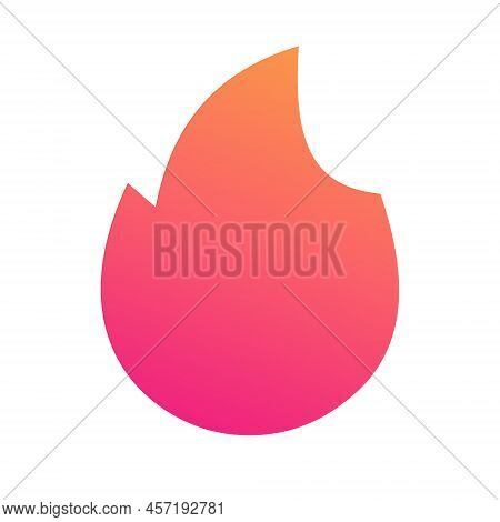 Fire Icon. Fire Flame Sign Isolated On White Background