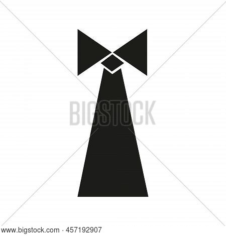 Tie Icon. Necktie And Neckcloth Symbol Flat Template
