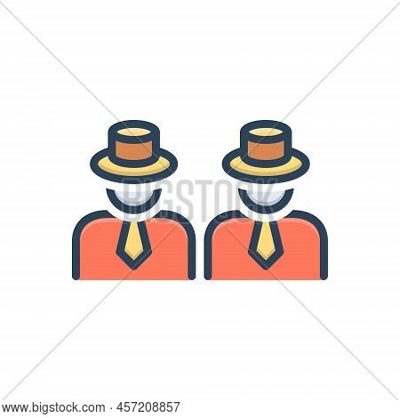 Color Illustration Icon For Appear Appearance Identity Individual Similar Tantamount Alike Human Sam