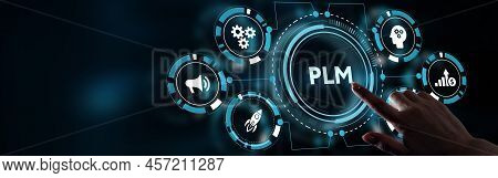 Plm Product Lifecycle Management System Technology Concept. Technology, Internet And Network Concept