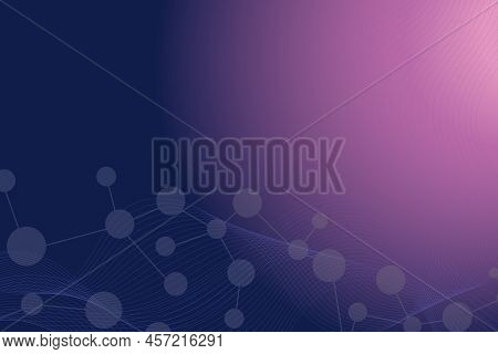 Dark Background With Glow And Round Elements At The Corners