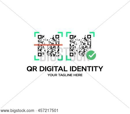 Scan Qr Code, Ectronic, Digital Technology, Barcode Logo Design. Qr Code Payment, Cashless Technolog