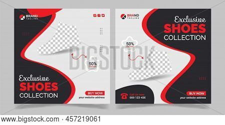 Banner Sports Shoe Sale Social Media Post. Fully Editable, Modern Advertising Design