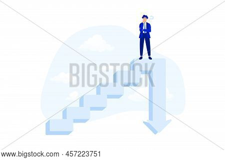 Stock Market Decline In Crisis Or Bubble Burst, Investment Or Economic Recession, Career Dead End Or