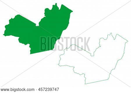 Barro Preto Municipality (bahia State, Municipalities Of Brazil, Federative Republic Of Brazil) Map 