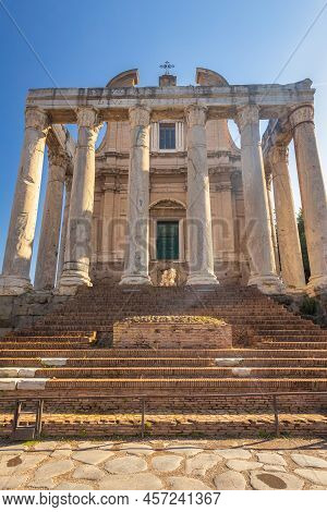 The Temple Of Antoninus And Faustina In The Roman Forum (latin Name Forum Romanum), Rome, Italy, Eur