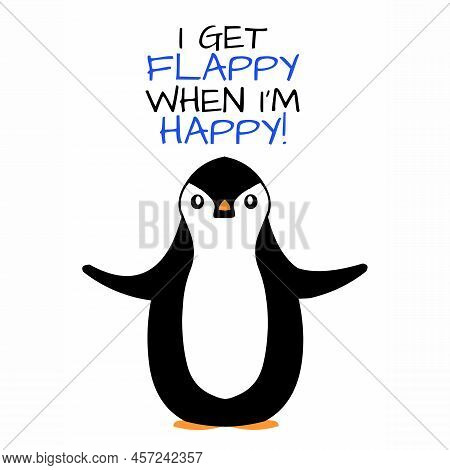 A Penguin With The Text 