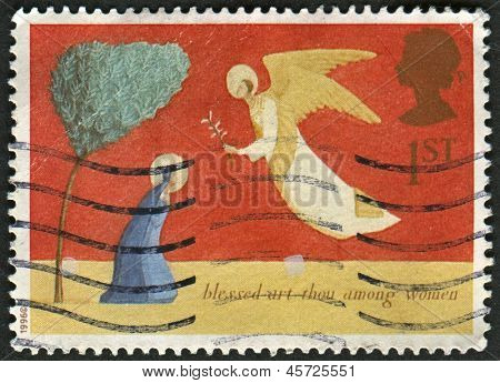 UK - CIRCA 1996: Eine Briefmarke gedruckt in UK zeigt Bild von der Verkündigung, ca. 1996.