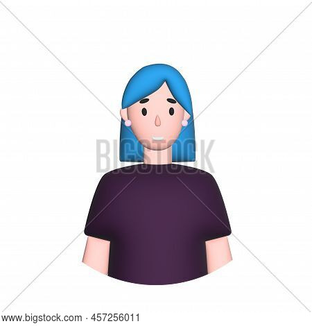 Web Icon Man, Girl With Bob Haircut - Illustration