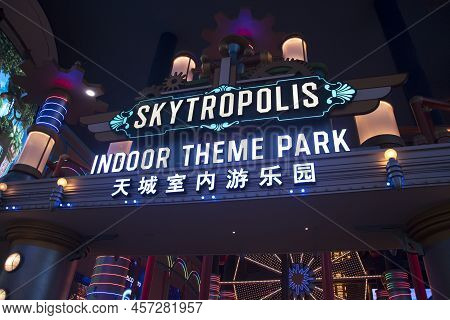 Genting, Malaysia - Jun 10, 2022: View Of The Skytropolis Indoor Theme Park In Resorts World Genting