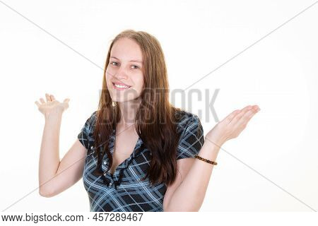 Young Beautiful Blonde Woman Smiling Surprised With Both Hands Up Disillusioned