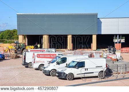 Prestatyn, Uk. Jun 22, 2022. Construction Work On The New Home Bargains Store Is Progressing.