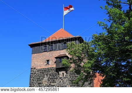 Nuremberg Castle. Landmark In Germany. Medieval Fortress In Bavaria.