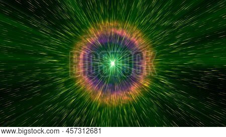 Pulsar Star Light In Space, Illustration Abstract