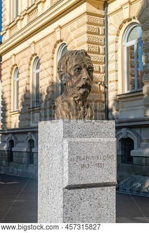 Maribor, Slovenia - June 2, 2022: Memorial Of Franz Miklosich (franc Miklosic).