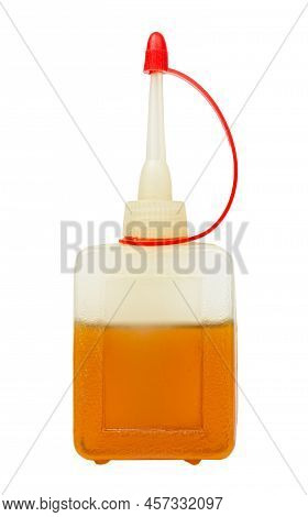 Oiler Isolated On White Background. Plastic Oiler.