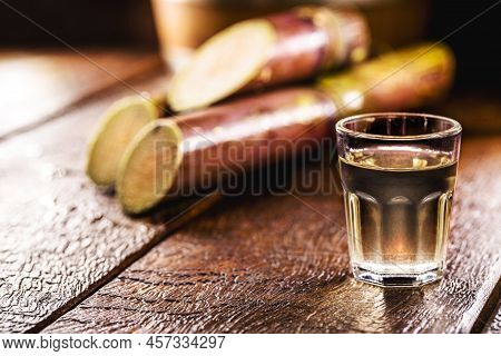 Cachaça, Pinga, Cana Or Caninha Is The Sugar Cane Brandy, A Typical Brazilian Drink. It Is Obtained 