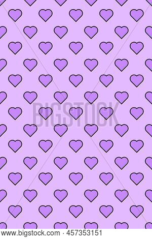 Pattern Seamless Heart Abstract Background. Repeated Hearts. Cute Seamless Pattern. Endless Romantic