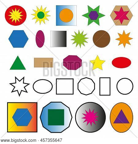 Graphic Elements. Cartoon Button. Design Element. Vector Illustration. Stock Image.