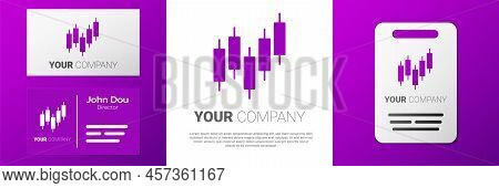 Logotype Browser With Stocks Market Growth Graphs And Money Icon Isolated On White Background. Monit