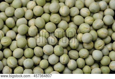 A Stack Of Green Sweet Peas Pisum Sativum
