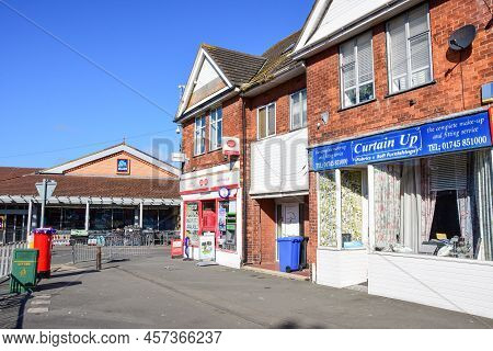 Prestatyn, Uk. Jun 22, 2022. Meliden Road Has A Mixture Of Residential And Commercial Properties. Th