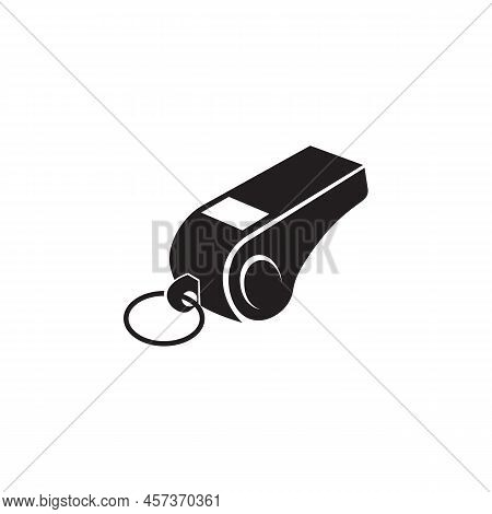 Black Simple Whistle Icon Vector Logo Design