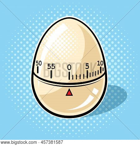 Egg Timer Pop Art Retro Vector Illustration. Comic Book Style Imitation.