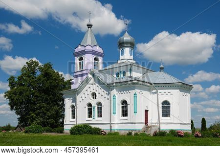 Old Ancient Orthodox Church Of Anna The Righteous In Mizherichi, Grodno Region, Zelva District, Bela