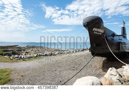 Rimouski, Canada - August 9, 2015:view Of The Pointe Au Pere Lighthouse In The Gaspesie Peninsula Du