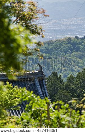 A Roof-top Of Yoshimine-dera Temple And The Trees.   Kyoto Japan