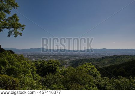 Kyoto City View From Yoshimine-dera Temple.  Kyoto Japan
