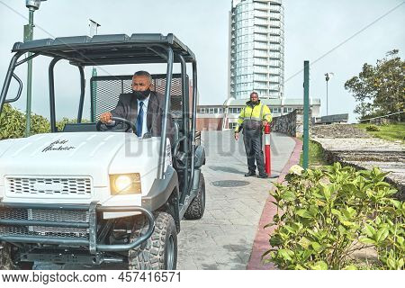 Caracas, Venezuela, May 2022: Private Transportation Service For Guests To The Hotel Humboldt On The