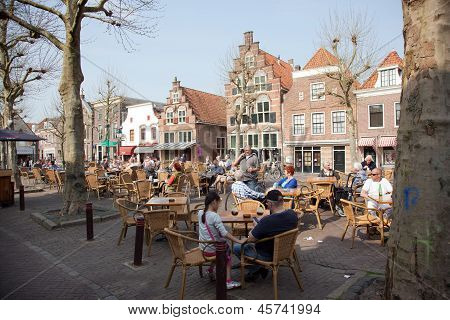 Terrasse i centrum af Oudewater
