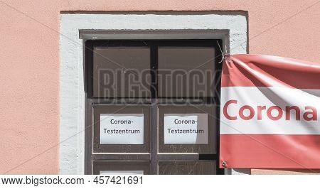 Corona Testzentrum Translation Covid Test Centre In Nuernberg, Germany
