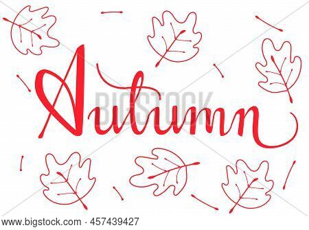 Typography Text Autumn Season Vector Design Of Illustrations