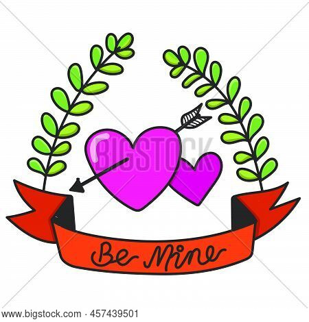 Border Frame Valentines Love Floral Frame Board Blank Vector Design Of Illustrations
