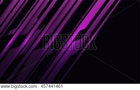 Abstract Pink Cyber Lines Futurisitc Light On Black With Blank Space Design Modern Technology Backgr