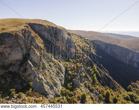 Aerial View Of Rock Formation Stolo At Ponor Mountain, Balkan Mountains, Bulgaria