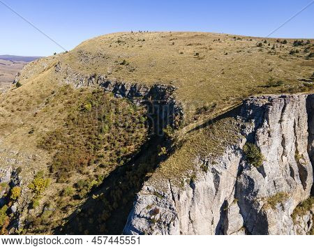 Aerial View Of Rock Formation Stolo At Ponor Mountain, Balkan Mountains, Bulgaria