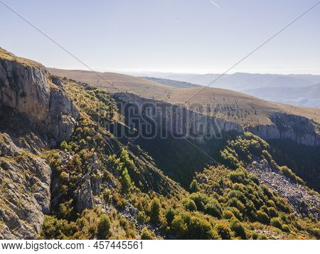Aerial View Of Rock Formation Stolo At Ponor Mountain, Balkan Mountains, Bulgaria
