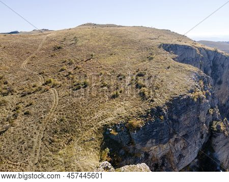Aerial View Of Rock Formation Stolo At Ponor Mountain, Balkan Mountains, Bulgaria