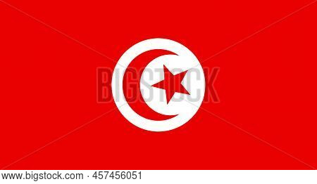 Tunis Flag. Vector Illustration.  Tunis Flag. Vector Illustration