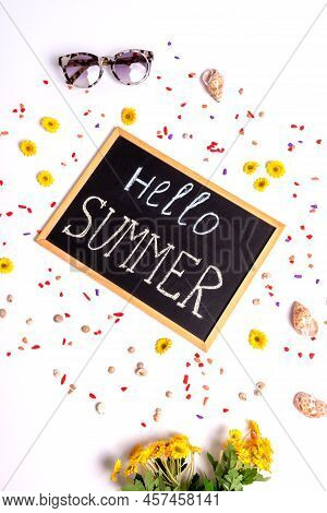 Summer Still Life: A Board With The Inscription 