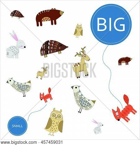 Match Animals By Size Vector & Photo (Free Trial) | Bigstock