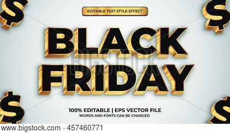 Black Friday Editable Text Effect. Black Friday Theme Style.