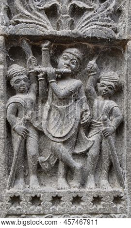 Ancient Small Carved Structure On The Walls Of Ahilyabai Fort, Maheshwar (madhya Pradesh, India)