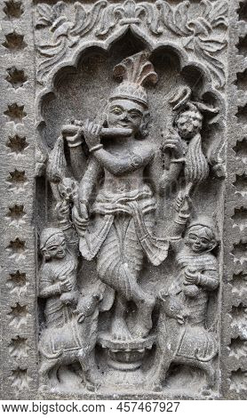 Ancient Small Carved Structure On The Walls Of Ahilyabai Fort, Maheshwar (madhya Pradesh, India)