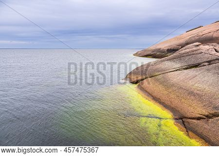 Landscape With Rocks On The Island Blå Jungfrun In Sweden.
